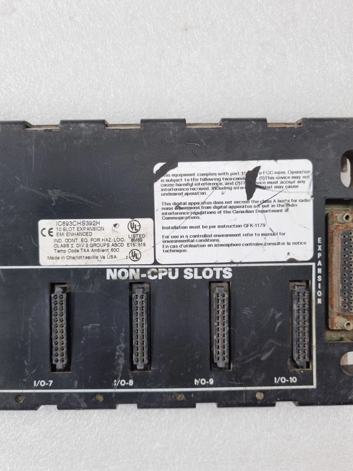 GE FANUC IC693CHS392H 10-SLOT EXPANSION BASE SERIES 90-30 PLC RACK MADE-USA